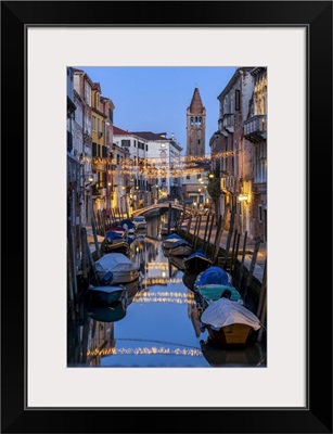 Rio De San Barnaba At Dusk, Venice, Veneto, Italy, Europe