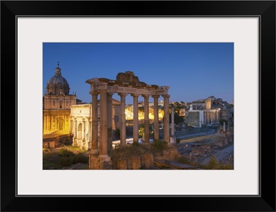 Roman forum at dusk, Rome, Lazio, Italy