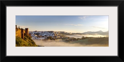 Ronda at dawn, Malaga Province, Andalusia, Spain