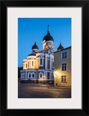 Russian Orthodox Alexander Nevsky Cathedral at night, Toompea, Tallinn, Estonia