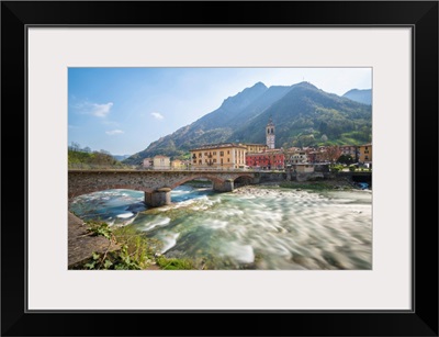San Pellegrino Terme And Brembo River, Val Brembana, Orobie Alps, Italian Alps, Italy