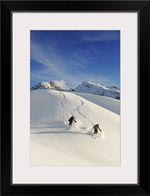 Skiing, Hohe Gaisl, Pragser Valley, Hochpustertal Valley, South Tyrol, Italy