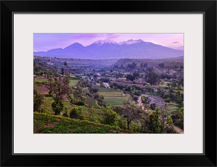 South America, Peru, Arequipa, andes mountains at dawn.