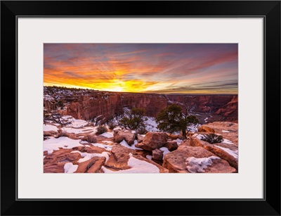 Sunset At Canyon De Chelly National Monument, Chinle, Arizona, USA