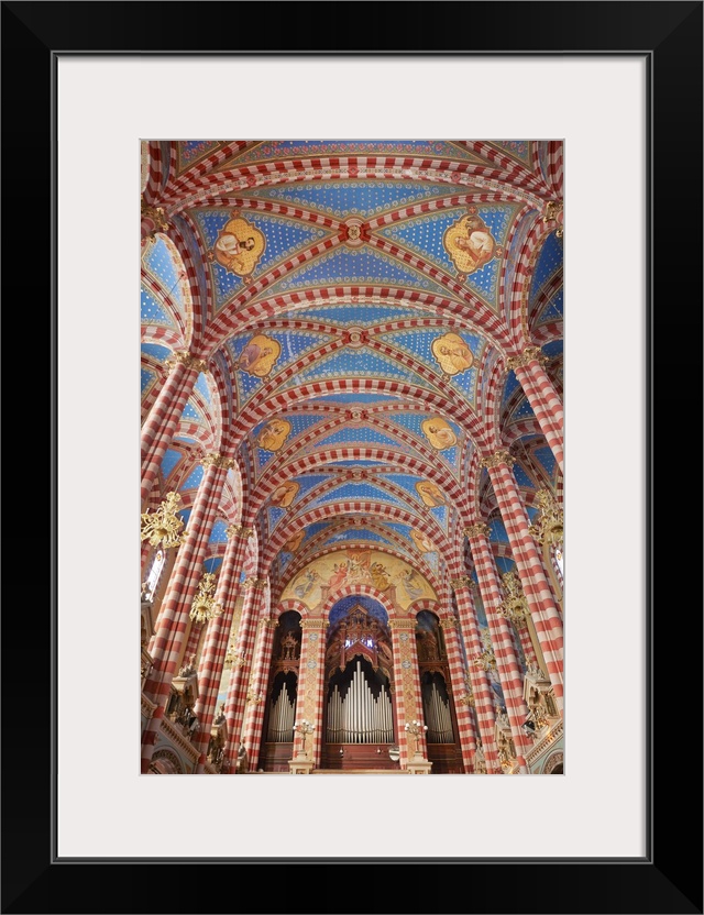 The painted interior ceiling of the Almagro Basilica (Spanish: Basilica de Maria Auxiliadora y San Carlos), Almagro, Bueno...