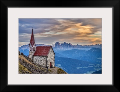 The Pilgrimage Church Latzfonser Kreuz With View To The Dolomites, Italy