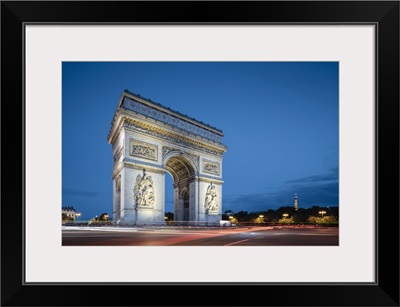 Twilight At Arc De Triomphe De L'etoile, Paris, France