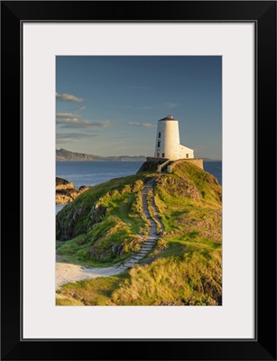 Twr Mawr Lighthouse On Llanddwyn Island At Sunset, Anglesey, North Wales
