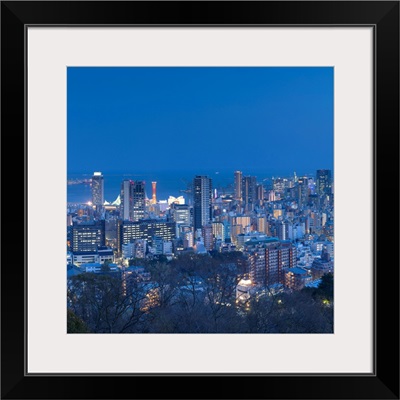 View Of Kobe Skyline At Dusk, Kobe, Kansai, Japan