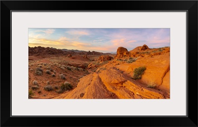 View Of Red Rocks At White Domes Before Sunset, Valley Of Fire State Park, Nevada