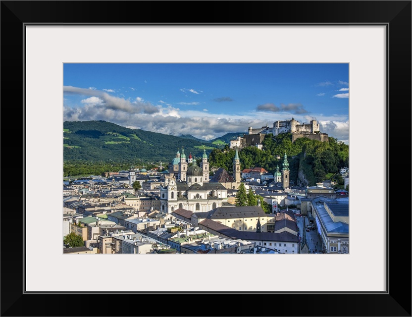 View over the old town and Hohensalzburg Castle, Salzburg, Austria