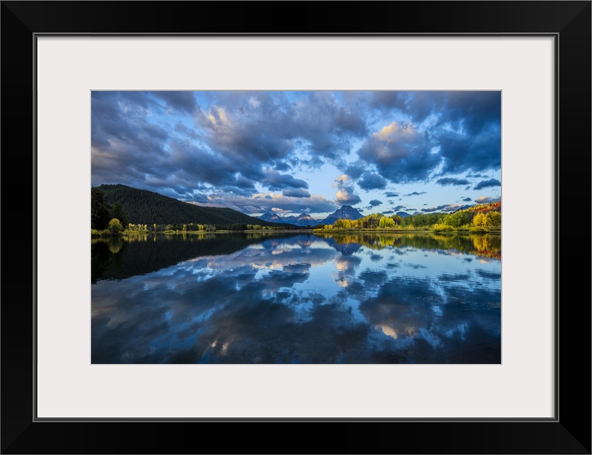 USA, Wyoming, Rockie Mountains, Teton County, Grand Teton National Park, Oxbow bend and Mount Moran