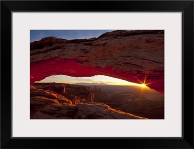 Sun Rises on the Horizon; Mesa Arch, Canyonlands National Park, Utah