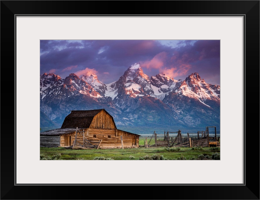 Sun Rises Over Mormon Barn, Grand Teton National Park, Wyoming