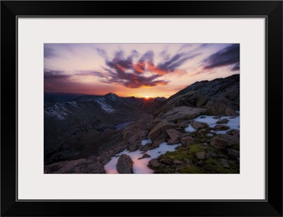 Sun Sets Over the Rugged Colorado Rockies, Mount Evans