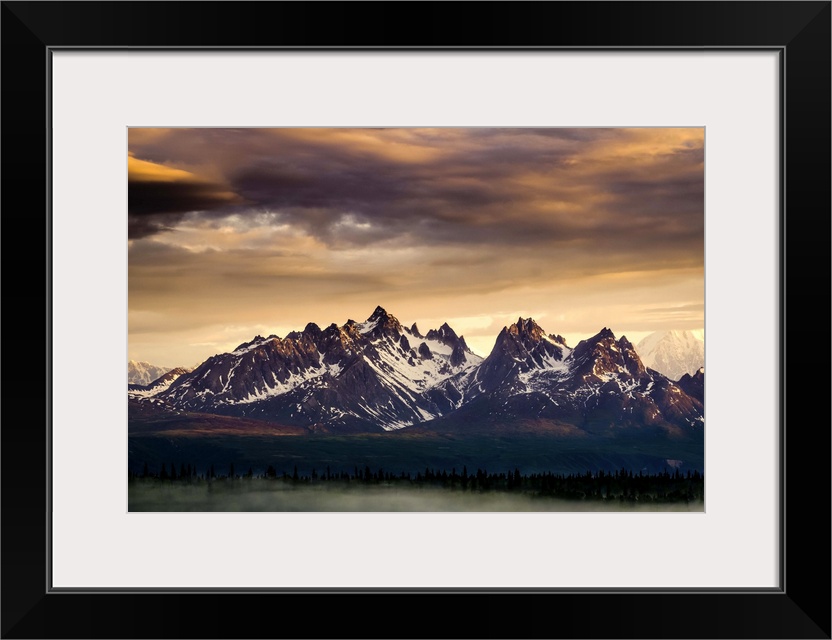 Sunrise over the Alaskan Range; Denali National Park, Denali, Alaska.