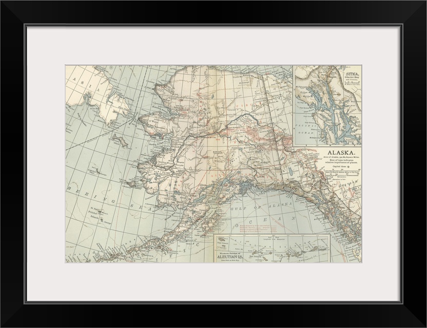 Alaska - Vintage Map