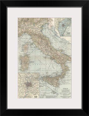 Italy - Vintage Map