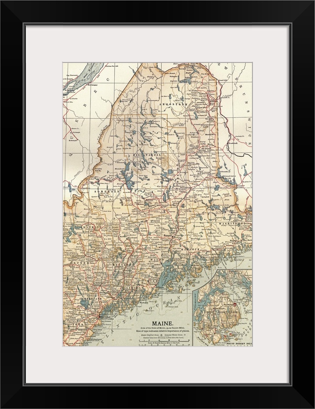 Maine - Vintage Map