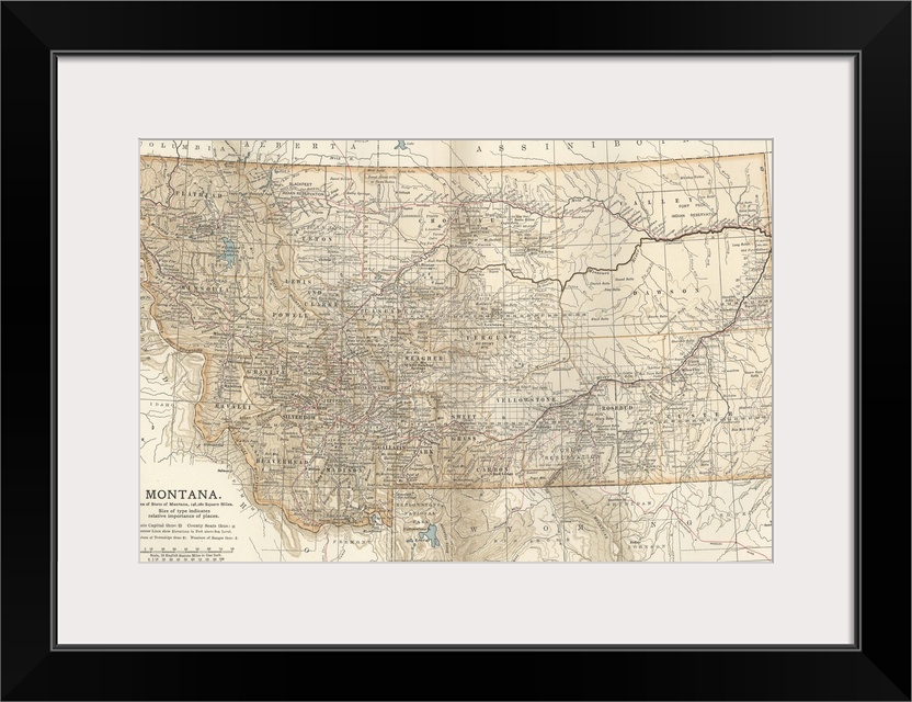 Montana - Vintage Map