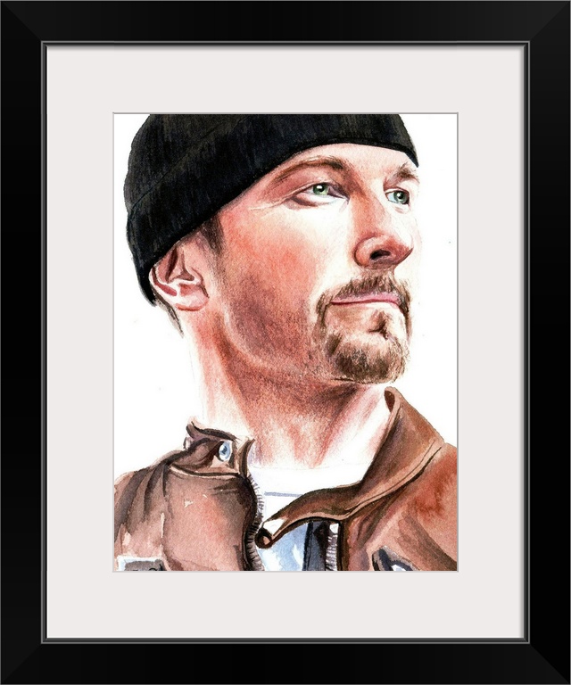 Watercolor portrait of 360-era Edge.  1 of 4.