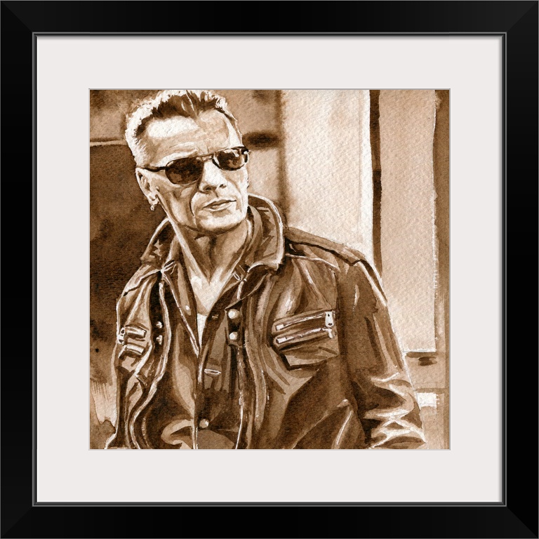 Watercolor Illustration for atu2.com of Larry Mullen Jr.