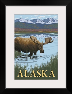Alaska - Moose in Water