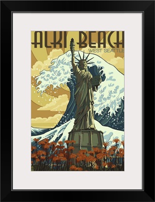 Alki Beach, West Seattle, Washington, Lady Liberty Statue