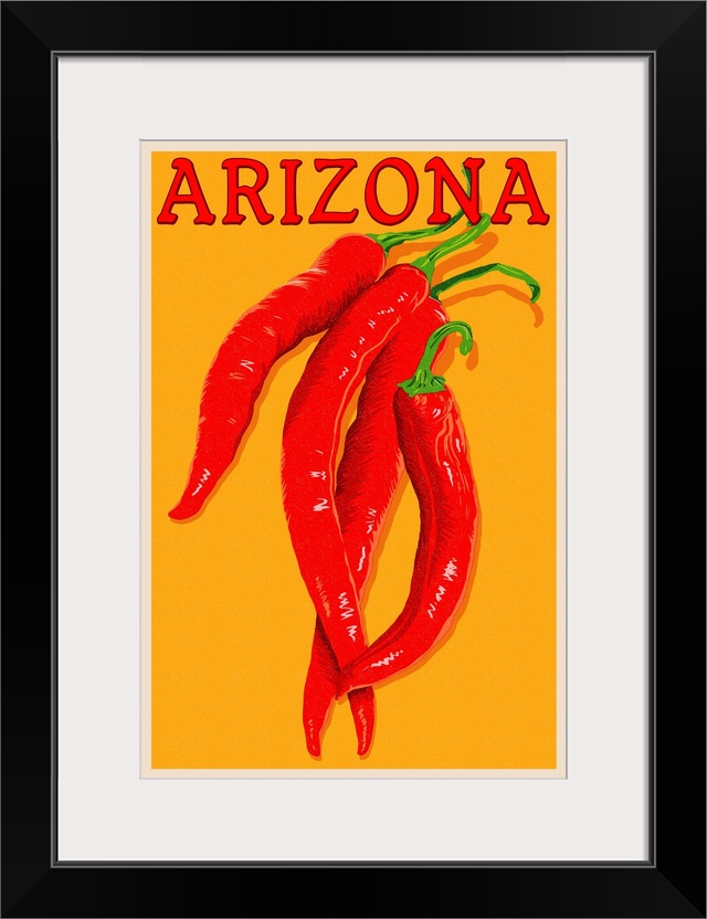Arizona, Red Chili, Letterpress