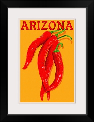 Arizona, Red Chili, Letterpress