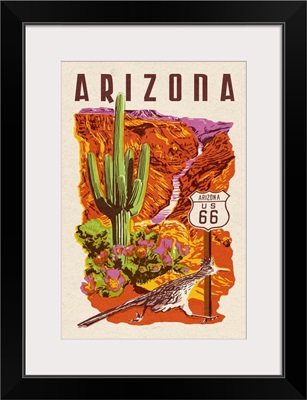 Arizona - Woodblock