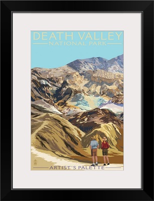 Artist's Palette - Death Valley National Park: Retro Travel Poster