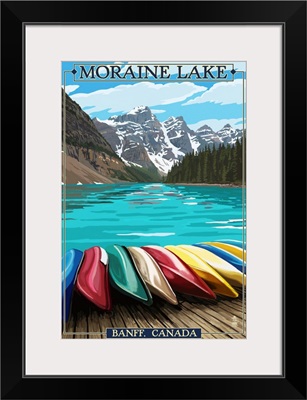 Banff, Alberta, Canada - Moraine Lake & Canoes