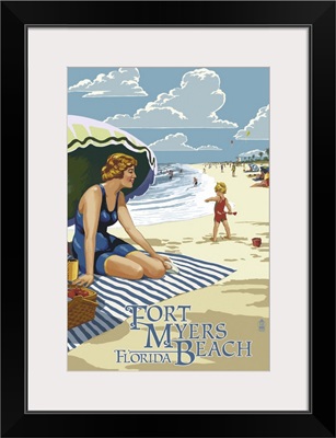 Beach Scene, Fort Myers Beach, Florida