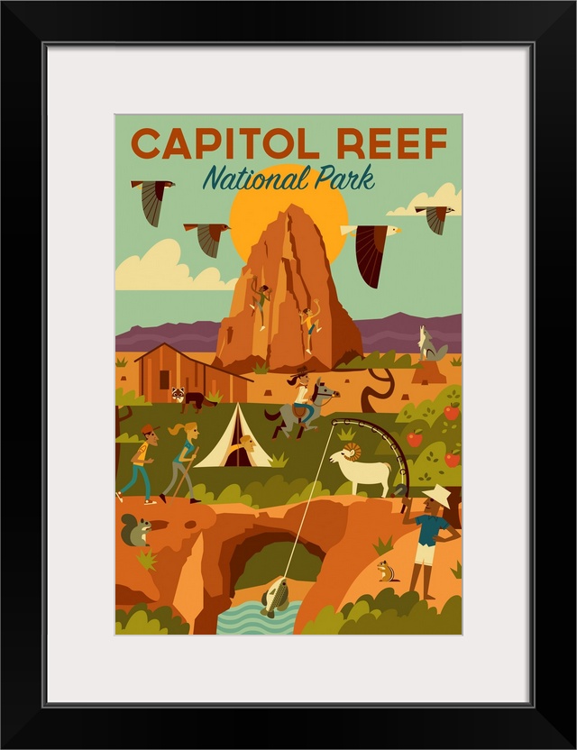 Capitol Reef National Park, Adventure: Graphic Travel Poster