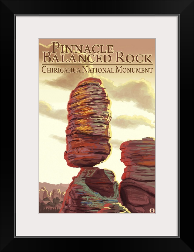 Chiricahua National Monument - Pinnacle Balanced Rock: Retro Travel Poster