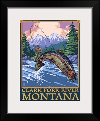Clark Fork River, Montana, Angler
