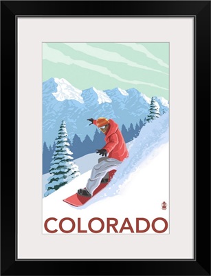 Colorado - Downhill Snowboarder