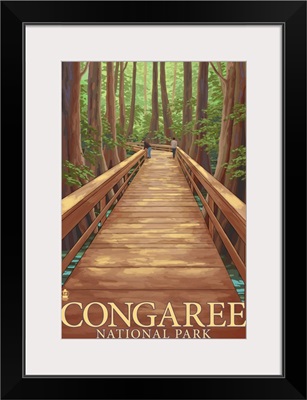 Congaree National Park - Walkway: Retro Travel Poster