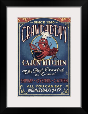 Crawfish, Vintage Sign