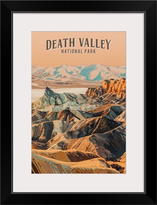 Death Valley National Park, Natural Landscape: Retro Travel Poster