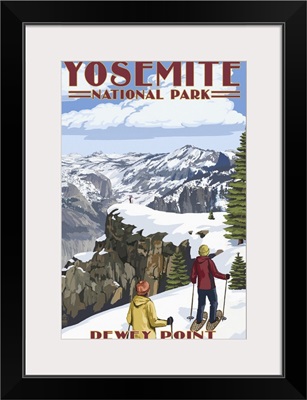 Dewey Point - Yosemite National Park, California: Retro Travel Poster
