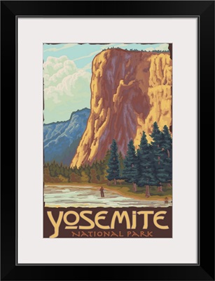 El Capitan Yosemite: Retro Travel Poster