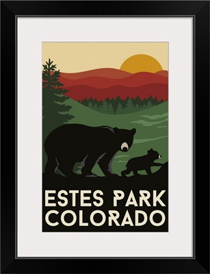 Estes Park, Colorado - Rocky Mountain National Park - Bear & Cub - Fall Colors