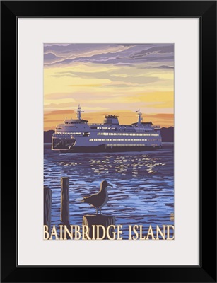 Ferry and Sunset, Bainbridge Island, Washington
