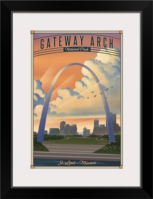 Gateway Arch National Park, St. Louis: Retro Travel Poster