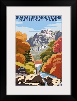 Guadalupe Mountains National Park, Fall Hike: Retro Travel Poster