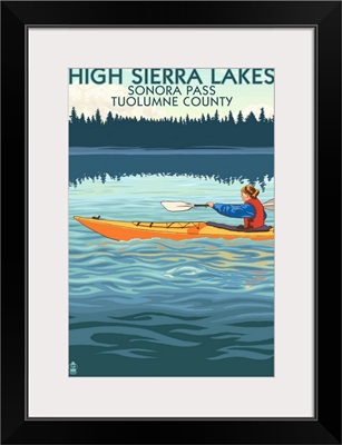 High Sierra Lakes, Sonora Pass, Tuolumne County, California, Kayak Scene