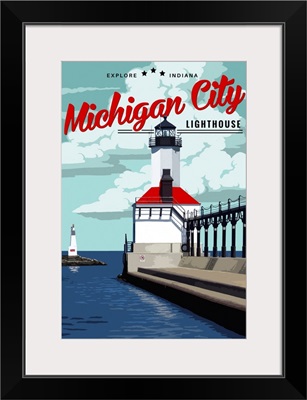 Indiana - Michigan City Lighthouse and Pier