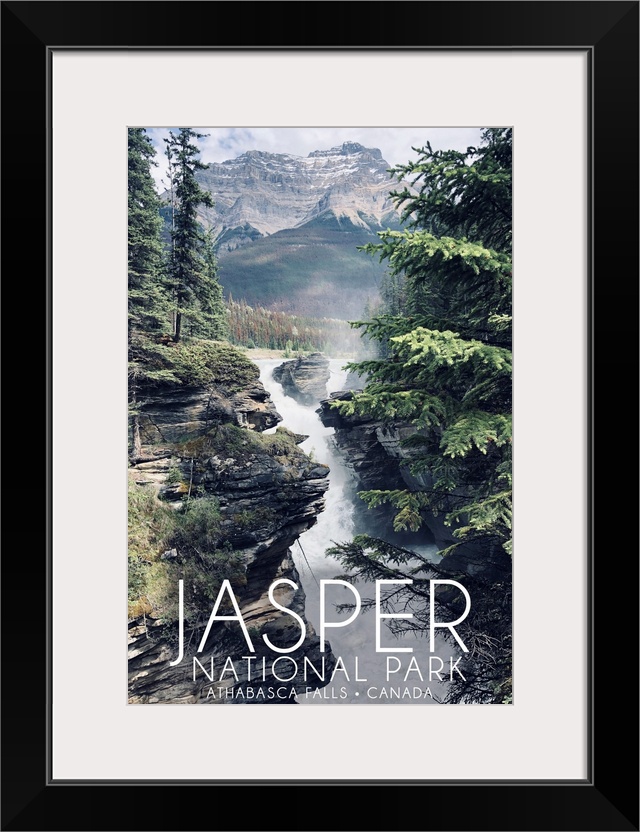 Jasper National Park, Athabasca Falls: Travel Poster